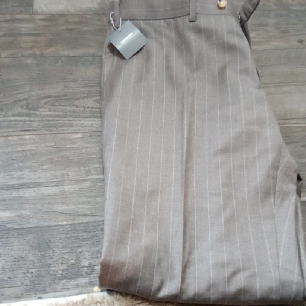 Brown Dress Pants with Classic Tailored Fit